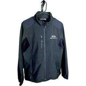 Womens Water Resistant Classic Black Zip Front Seahawks Jacket L